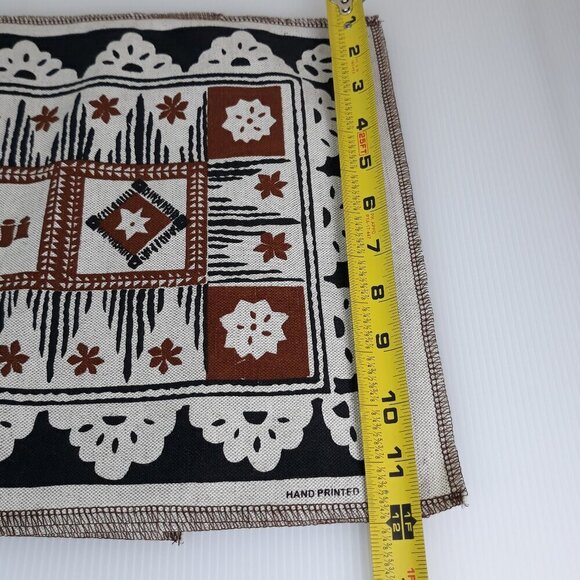 8-Hand Printed Linen Made in Fiji French Polynesian Placemats - Picture 6 of 9